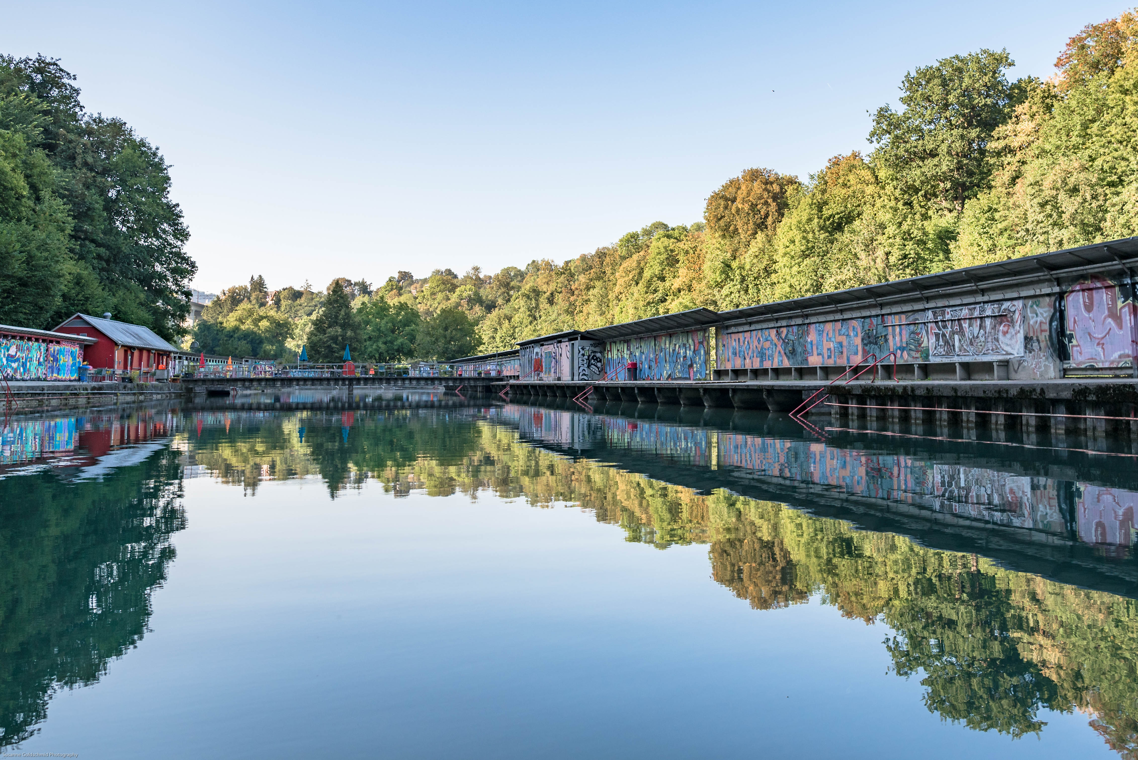 Open-air swimming pool «Lorrainebad» in Bern